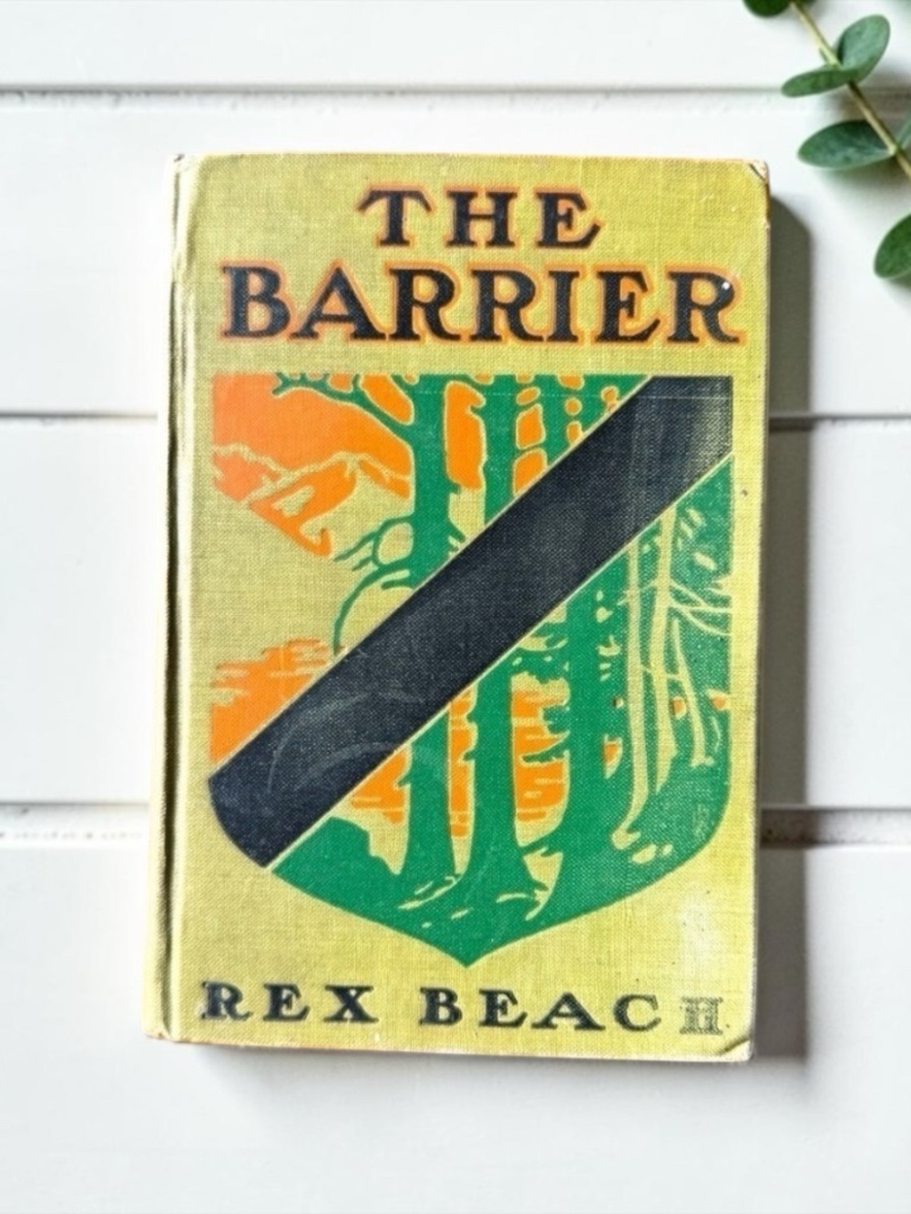 Vintage The Barrier by Rex Beach Illustrated A.L. Burt Hardcover Antique Book